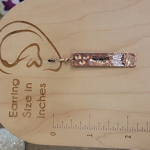 NATURE INSPIRED COPPER EARRINGS - Picture 5 of 6